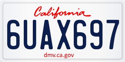 CA license plate 6UAX697