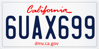 CA license plate 6UAX699
