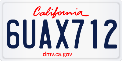 CA license plate 6UAX712