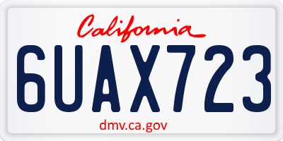 CA license plate 6UAX723
