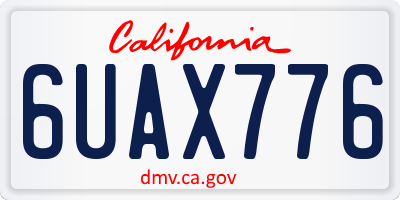 CA license plate 6UAX776