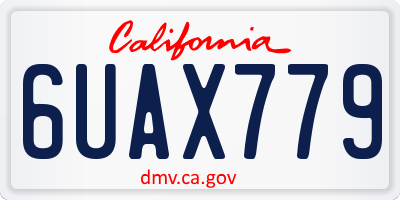 CA license plate 6UAX779