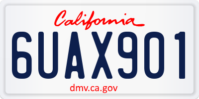 CA license plate 6UAX901