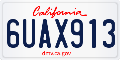 CA license plate 6UAX913