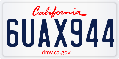 CA license plate 6UAX944