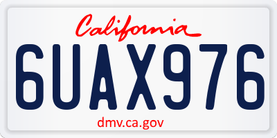 CA license plate 6UAX976