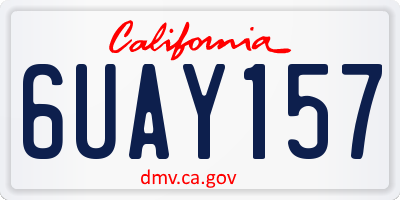 CA license plate 6UAY157