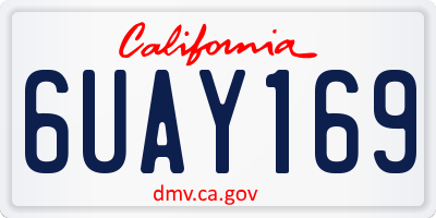 CA license plate 6UAY169
