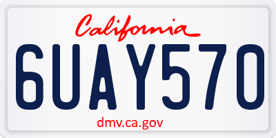 CA license plate 6UAY570