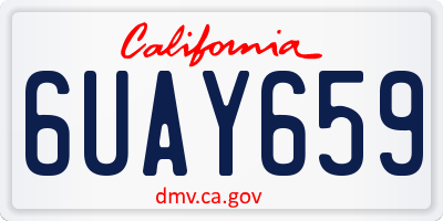 CA license plate 6UAY659
