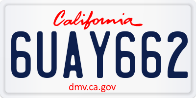 CA license plate 6UAY662