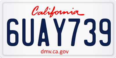CA license plate 6UAY739