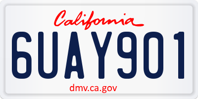 CA license plate 6UAY901