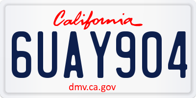 CA license plate 6UAY904