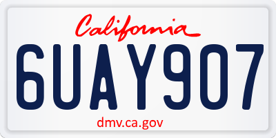CA license plate 6UAY907