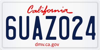 CA license plate 6UAZ024