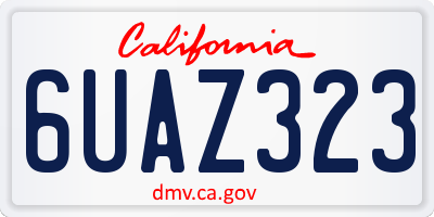 CA license plate 6UAZ323