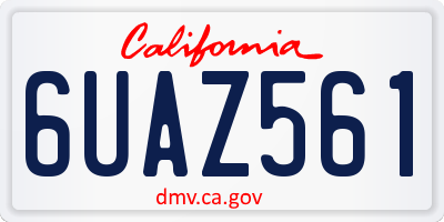 CA license plate 6UAZ561
