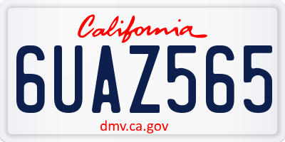 CA license plate 6UAZ565