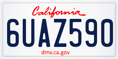 CA license plate 6UAZ590