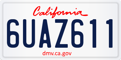 CA license plate 6UAZ611