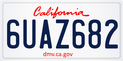 CA license plate 6UAZ682