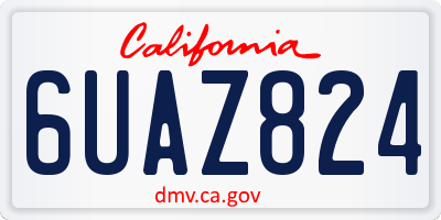 CA license plate 6UAZ824