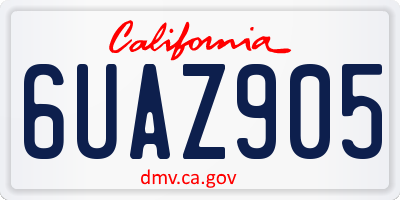 CA license plate 6UAZ905