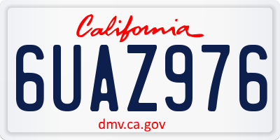 CA license plate 6UAZ976