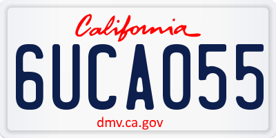 CA license plate 6UCA055