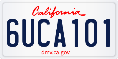 CA license plate 6UCA101