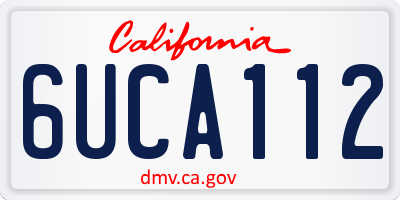CA license plate 6UCA112