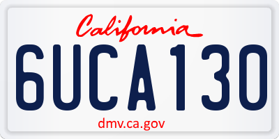 CA license plate 6UCA130
