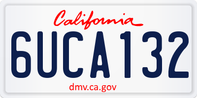 CA license plate 6UCA132
