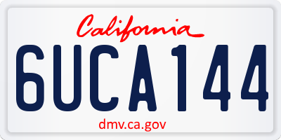 CA license plate 6UCA144
