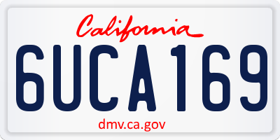 CA license plate 6UCA169