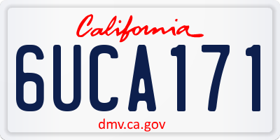 CA license plate 6UCA171