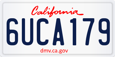 CA license plate 6UCA179