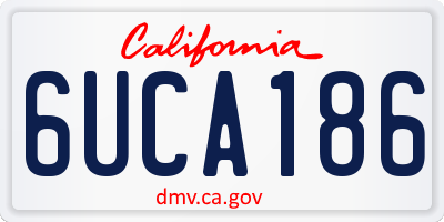 CA license plate 6UCA186