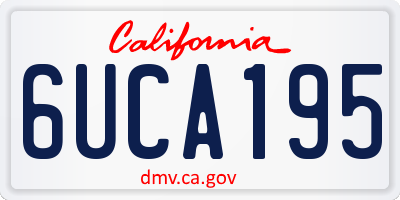 CA license plate 6UCA195