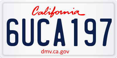 CA license plate 6UCA197
