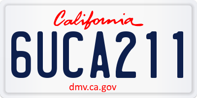 CA license plate 6UCA211