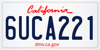 CA license plate 6UCA221