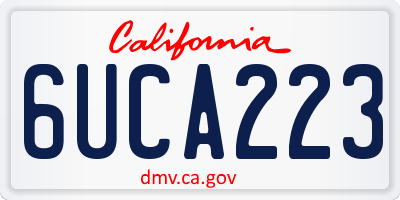 CA license plate 6UCA223
