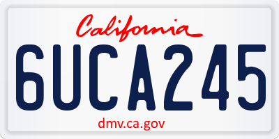 CA license plate 6UCA245