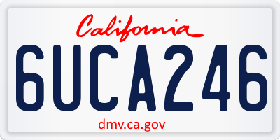CA license plate 6UCA246