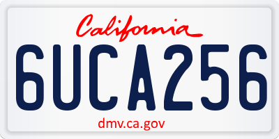 CA license plate 6UCA256