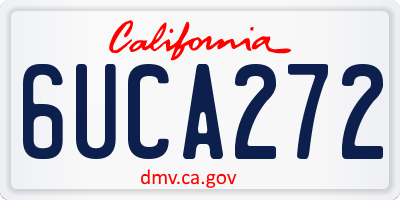 CA license plate 6UCA272