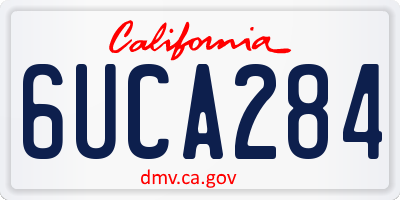 CA license plate 6UCA284