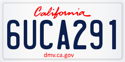 CA license plate 6UCA291